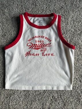 Miller High Life White & Red Tank Top